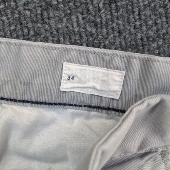 Gap For Good Mens Chino Shorts Gray Size 34 Slash Pockets Cotton - Picture 13 of 14